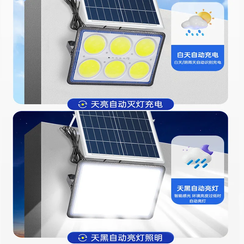 Hot selling solar floodlight one tow two super bright solar floodlight 100 200 300 watt Led solar street outdoor light