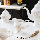 Coffee Hot Selling Bone China Coffee Set Table Ceramic Cup Tea Set Gift With Tray