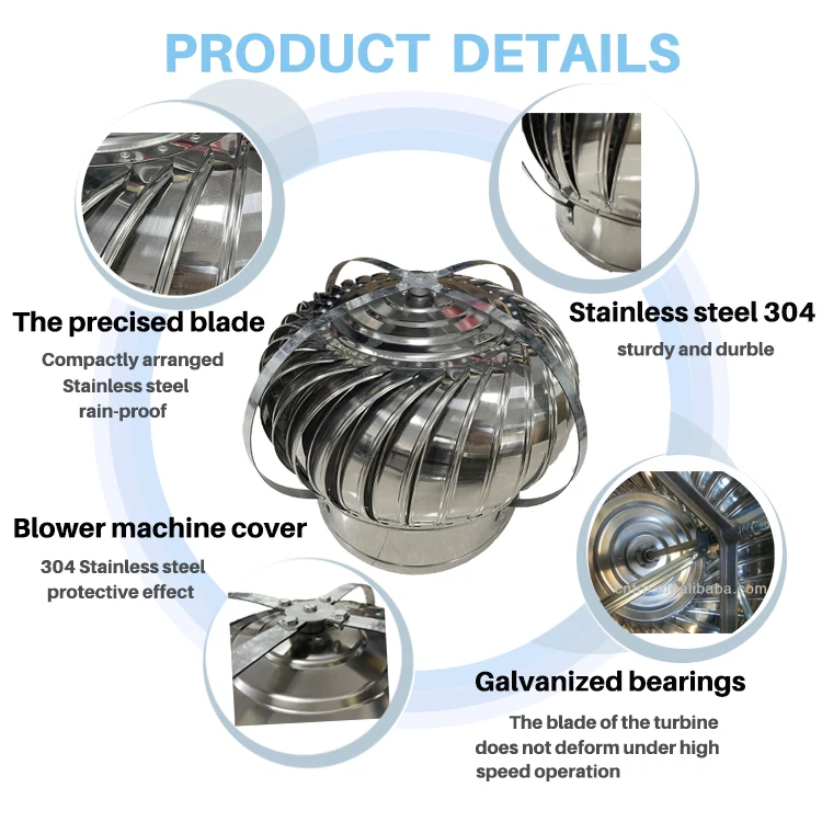 Turbo Vent Whirlybird Ventilator, Roof, 500/600/800mm - detail 10