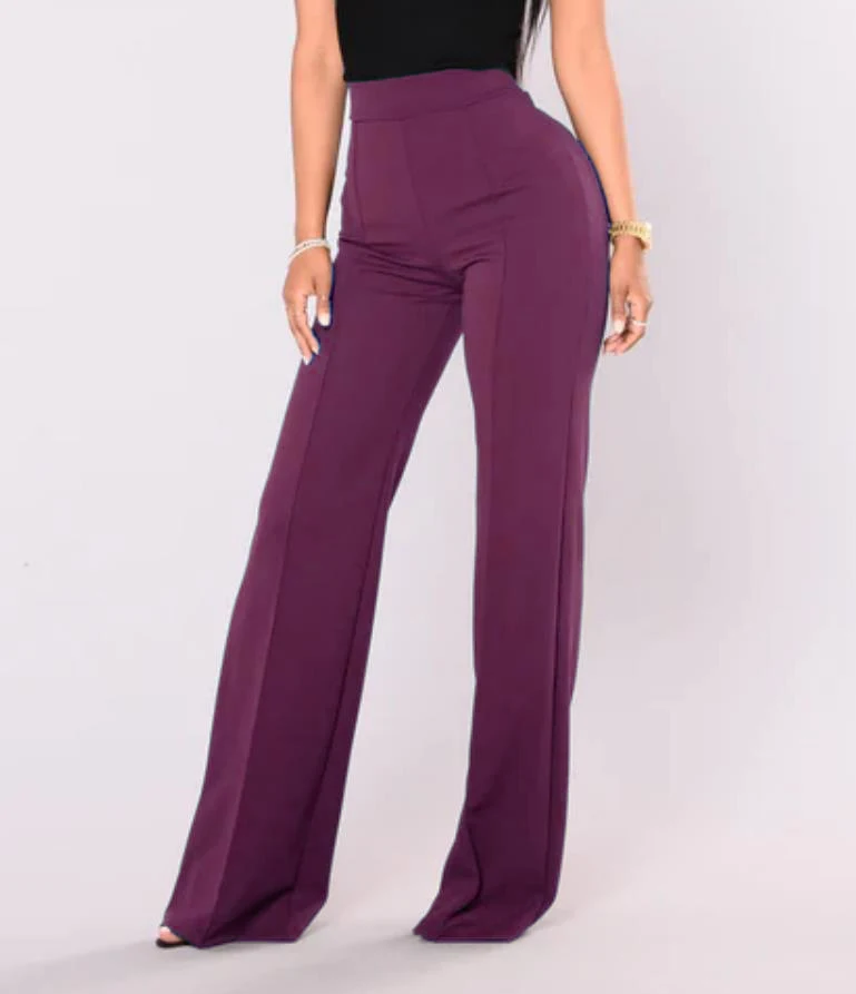 High Waisted Women's Dress Pants for Women Crepe-knit Design With Back Hidden Zipper Women's Pants Trousers Harem Pants Casual manufacture