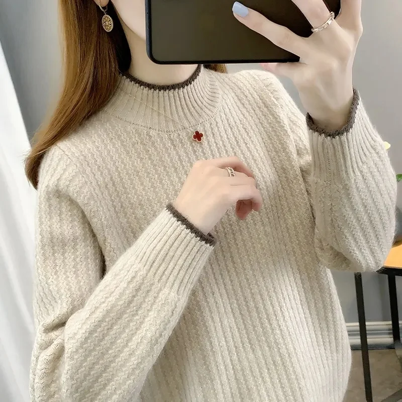 Women's Sweaters Long Sleeve ladies clothing knitwear Pullover Casual women crewneck sweater for women