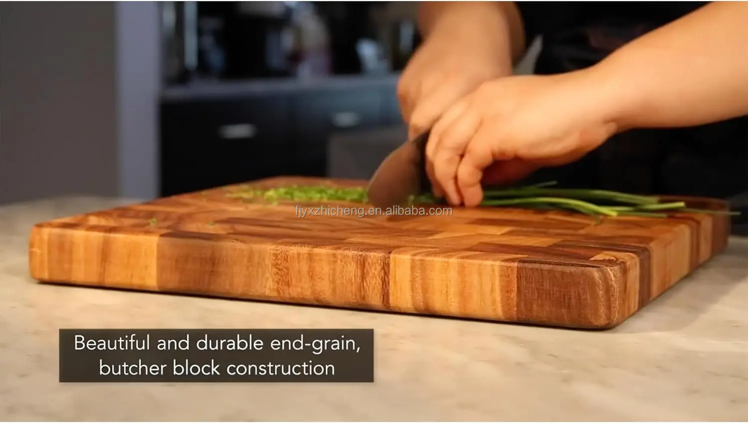 product 14 x 16 inch brown acacia wood cutting board large end grain prep station eco friendly nature chopping-1