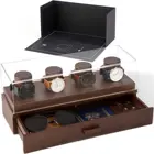 Wooden Watch Display Luxury Packaging Box For Watch Cases Custom Drawer Watch Box