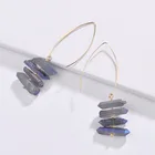 Earring Zooying Natural Crystal Stone Copper Ear Line Female Earring