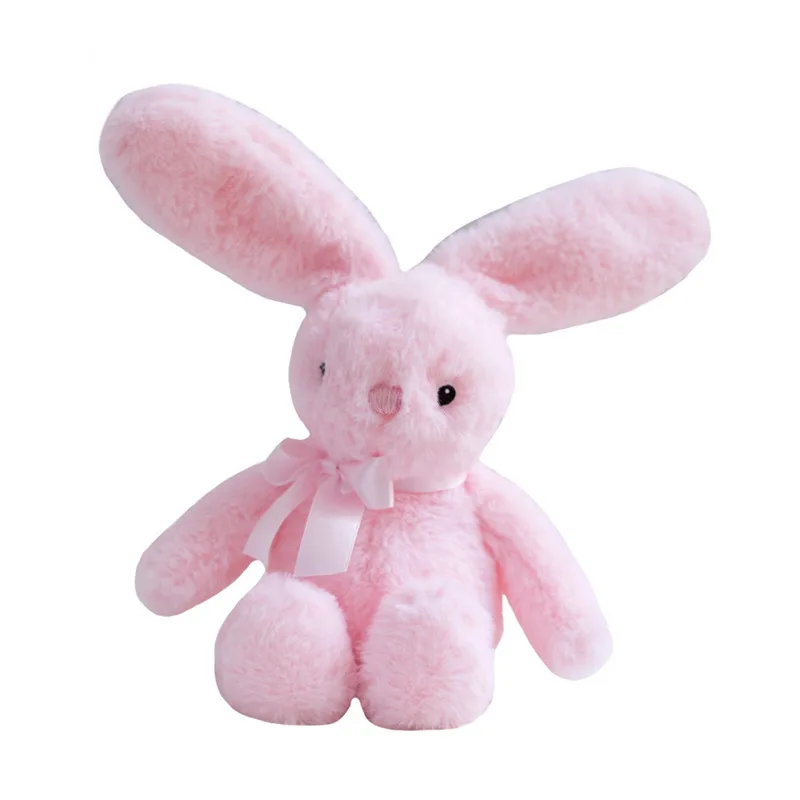 25cm custom newest stuffed animal long ears Easter bunny soft fur colourful rabbit doll plush toy for kids