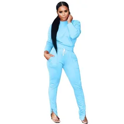 C21-1 2021 new products casual cloth sportswear yoga suit sport wear sweatsuit custom sets for women two pieces fall set woman