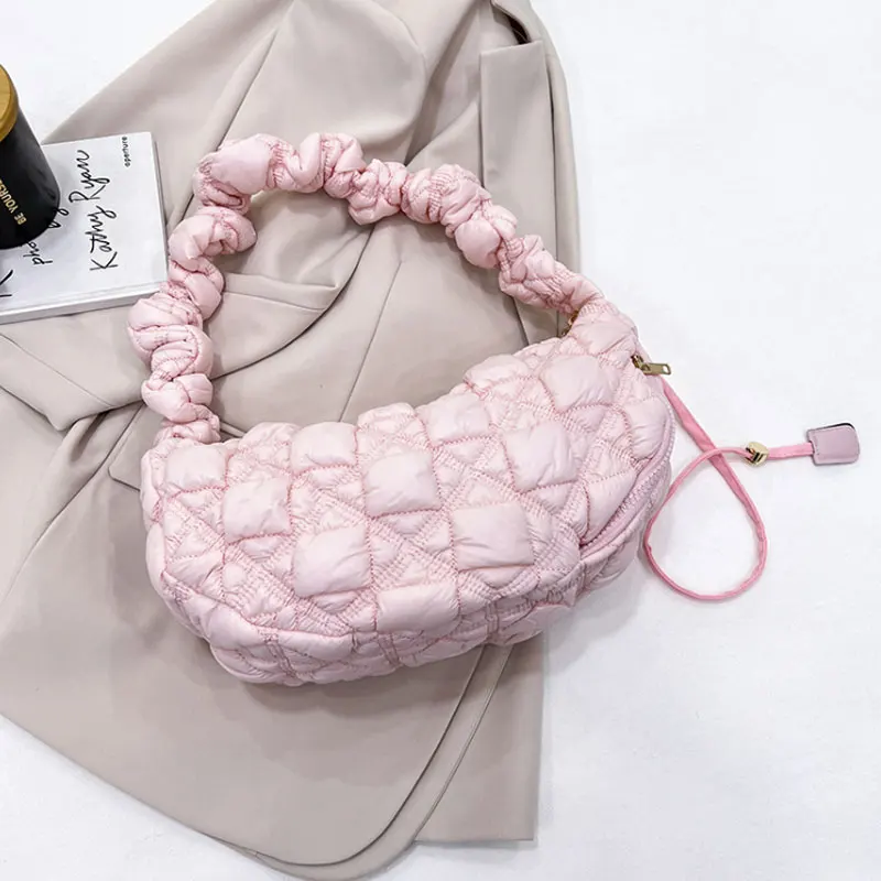 2023 New Korean Style Niche Versatile Cloud Pleated Armpit Bag Casual Dumpling Bag Single Shoulder Crossbody Bag