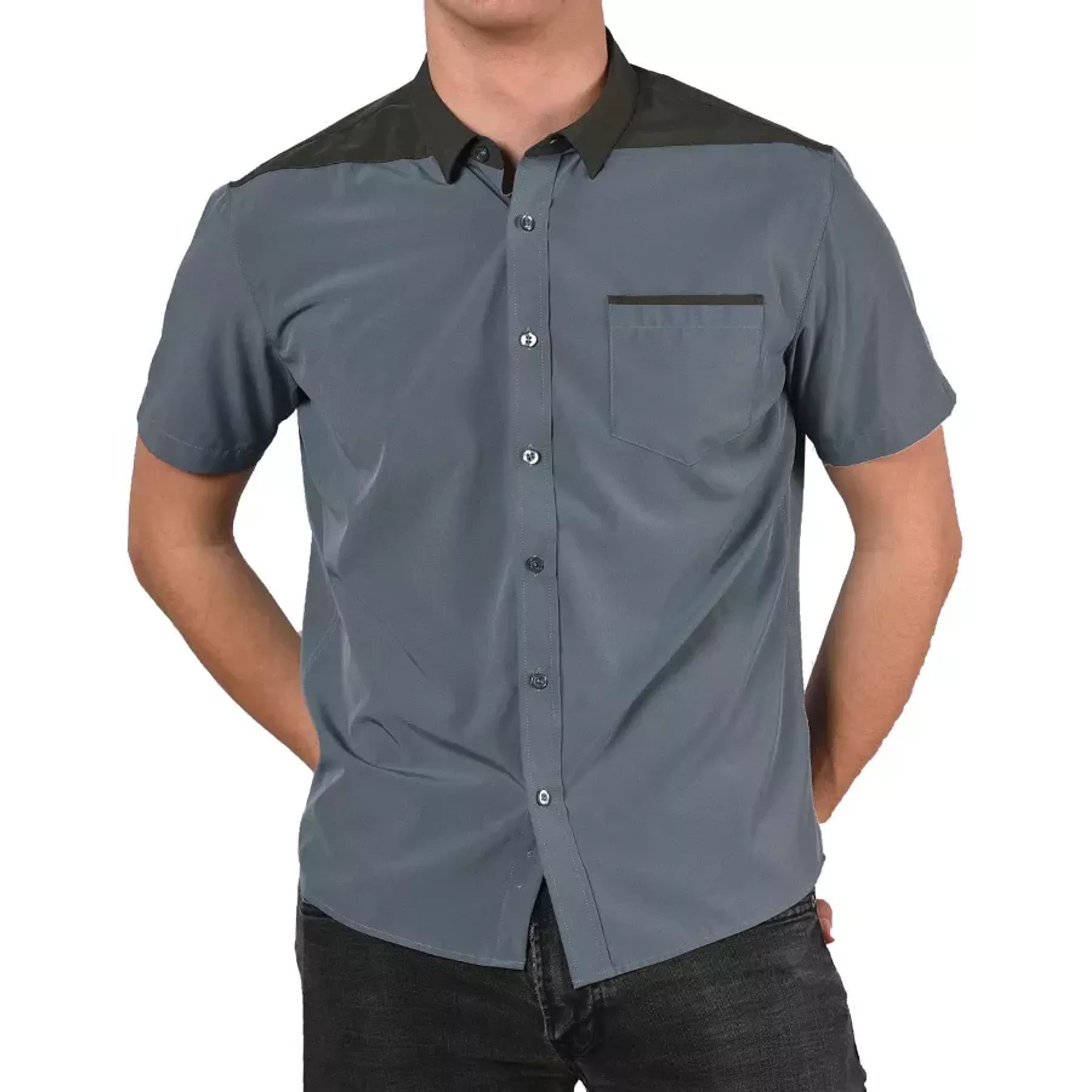 TD Men's Casual Button-Up Shirt Short Sleeve 'Point' Design 100% Cotton Single Breasted Closure Sizes up to 6XL for Summer H9be6c6cb3a1a493683a61966ca6f8638B