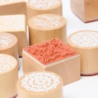 Stamps DIY Crafts Card Making Stamps 6pcs Set Wooden Mounted Rubber Stamps For Kids Handle Card Making Stamps Set Custom