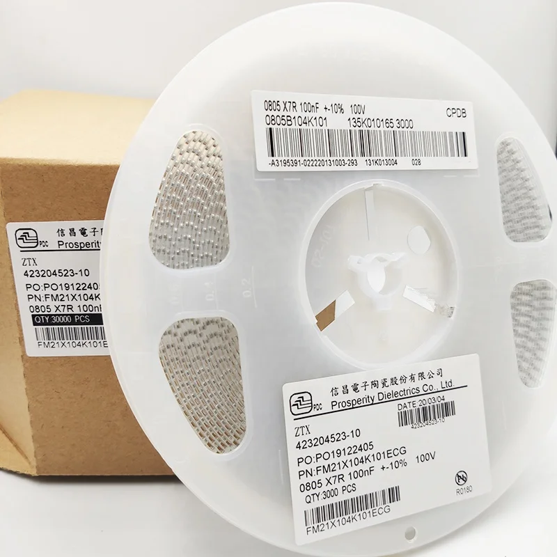 SMD-Kondensator 330pF 50V 20% X7R Vielschicht Bauform 0805 gegurtet SMD-Kondensator 330pF 50V 20% X7R Vielschicht Bauform 0805 gegurtet