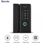 Door Aluminum Smart Door Lock Glass To Glass No Key Intelligent Fingerprint Lock For Glass Wooden Door