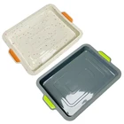 Mold Amazon Hot Sales Food Grade Silicone Rectangle Cake Mold Non-Stick Cake Pan For Baking