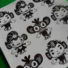 Custom Design Black Tattoo Sticker For Kids Face Non Toxic Monkey Temporary Tattoos Stickers Sheet