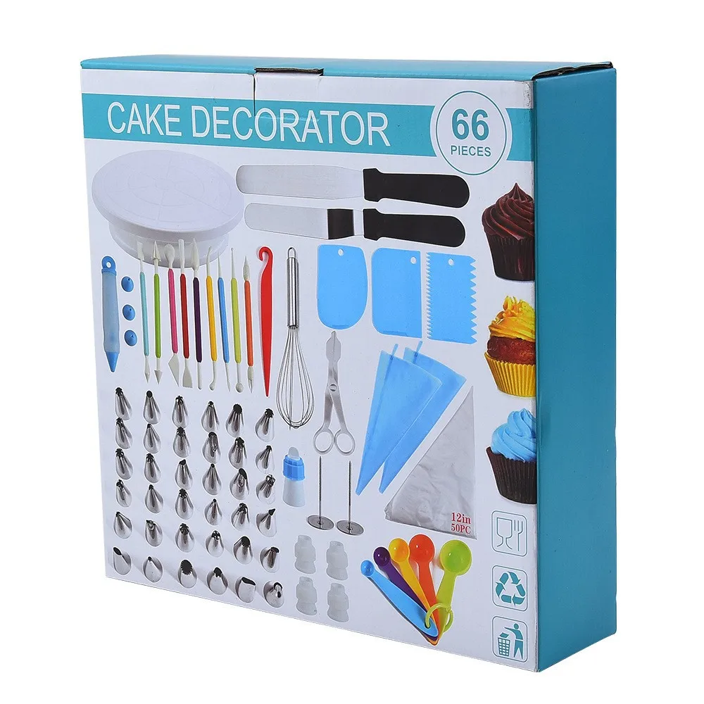 Hot sale cake decorating supplies Kit pastry tools baking supplies cake turntable Piping nozzles decorating cake tools