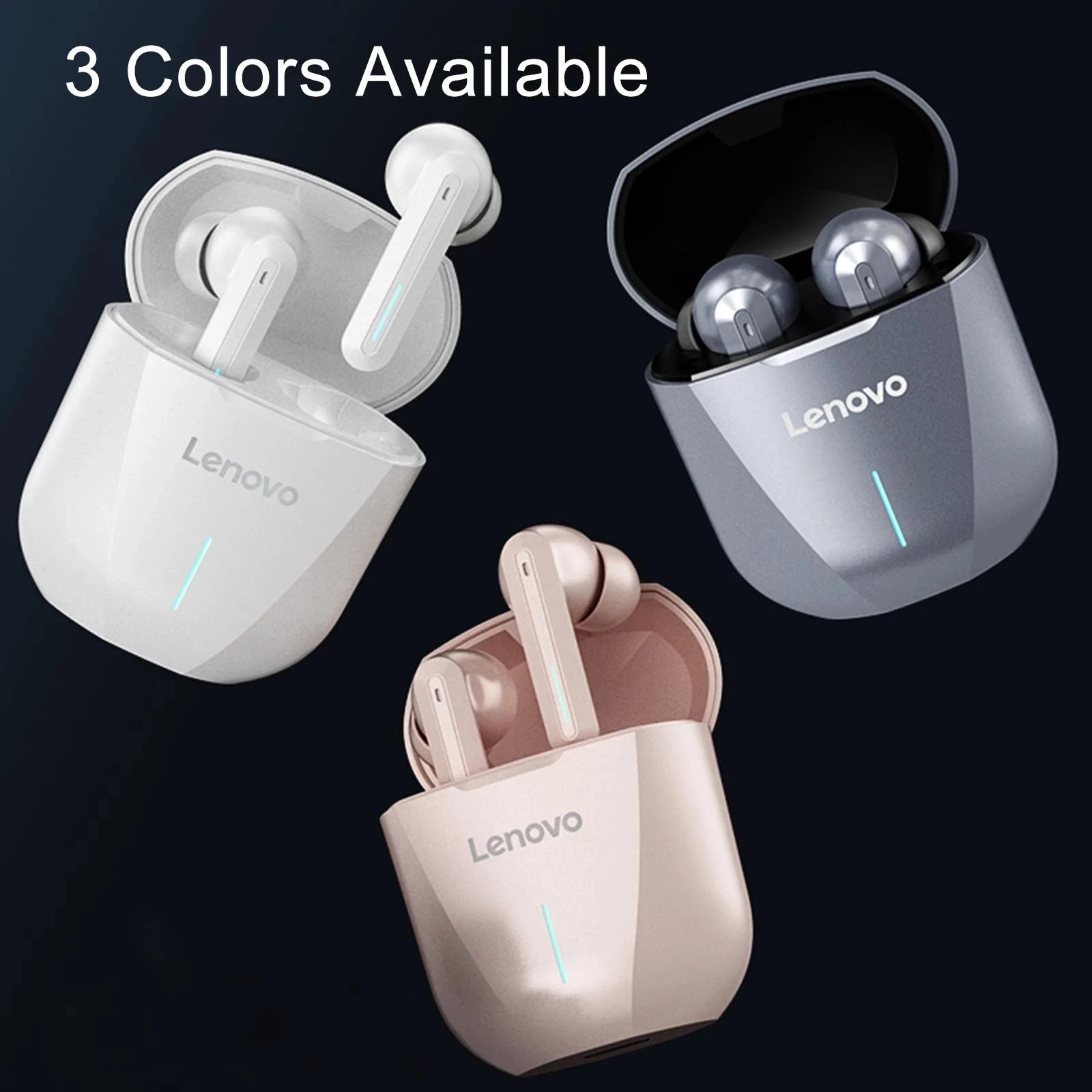 Lenovo XG01 TWS Earphones Wireless Bluetooth 5.0 Headphone Gaming Headsets HiFi Sound Built-in Mic Earbuds with LED Light
