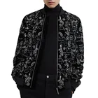 Fashion embroidery Rhinestone Sequin pilot jacket for men