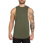 White Tank Top High Quality White Quick Fit Stringer Tank Top Bodybuilding Running Gym Mens Tank Top