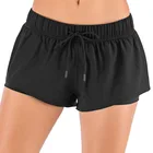 2 In 1 Wholesale Women 2 In 1 Fitness Sport Breathable Workout Polyester Gym Shorts For Women