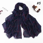 Viscose Malaysia Women Square Pattern Scarf Shawl Any Season Light Weight Scarves Wrap Viscose Large