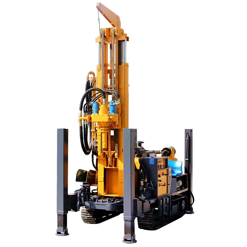 Hongwuhuan HWH300 drilling rig for water well drilling bit portable rotary crawler tractor water well drilling rig