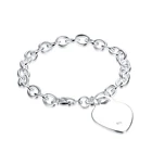 Jewelry Custom Silver Wholesale Women Copper Jewelry Custom Silver Metal Blank Plated Silver Bangle Bracelet