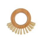 New Cleaning Tools Custom New Product Bamboo Material Brush Type Vegetable Cleaning Equpment Washing Tool