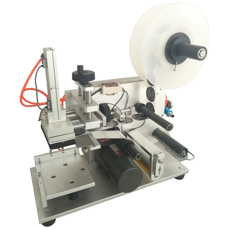 半自动平面平瓶贴纸贴标机