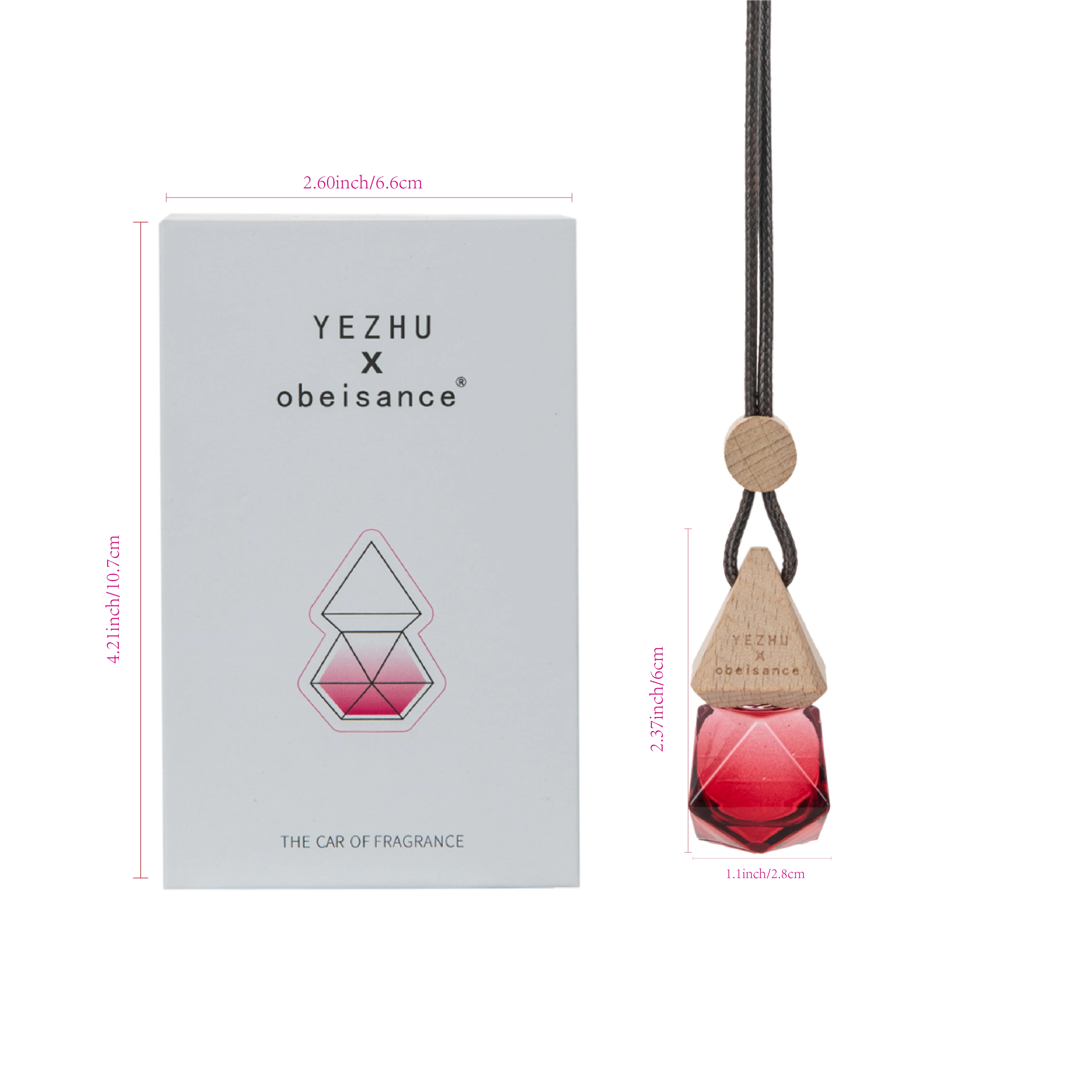 product hanging car air freshener car perfume diffuser essential oil aromatherapy fragrance pendant glass bottle perfume-4