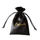 Wedding Silk Bag Satin Bag Custom Logo Satin Wedding Gift Packaging Pouches Silk Drawstring Lingerie Bag