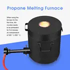 Forge Propane Furnaces 6KG Gas Metal Melting Furnace Propane Forge Copper Gold Silver Graphite Crucible