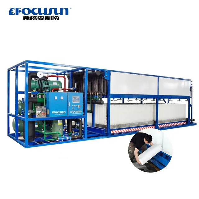 2024 FOCUSUN 15 Tons/day Direct Cooling Block Ice Machine With Best Price