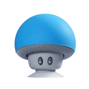 Cute Portable Shower Mushrooms Sucker Waterproof Wireless Bluetooths Speaker Mobile Phone Car Mini Speaker