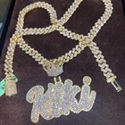 Diamond Necklaces Bust Down Iced Out GRA Certificate Lab Diamond VVS Moissanite Diamond Custom Name Necklaces
