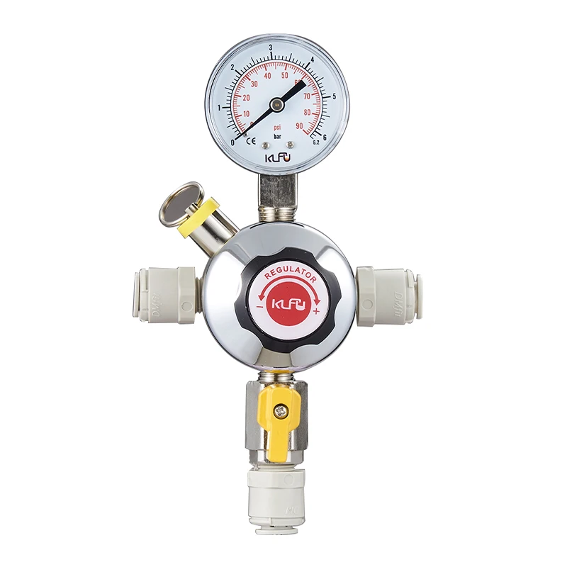 product single stage wholesale co2 secondary regulator barb beer gas regulator 0 60psi for home brewing kegs-2