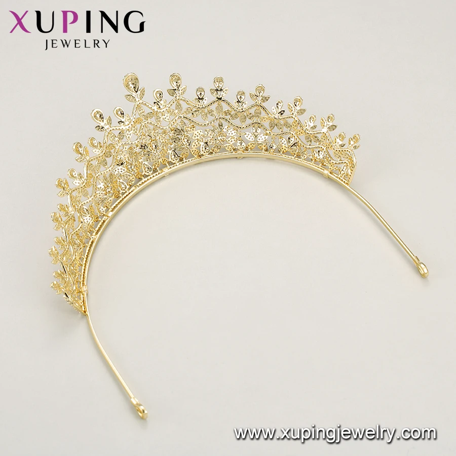 00349 Xuping Fashion Crown Hair Clip Jewelry Gold Plated Wedding Gift Party Women
