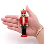 Nutcracker OurWarm 6pcs Wooden Decorations Ornament Soldier Christmas Nutcracker For Xmas Tree Table Decor