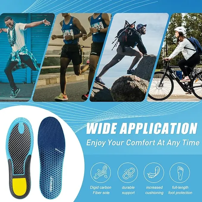 H9c1d05153e8242dfaf060ba1f8aa8678E Carbon Fiber Arch Support Insoles for Multi-Sport Shock Control