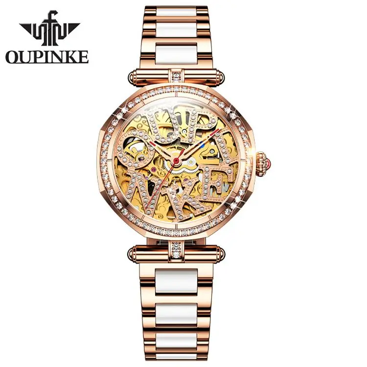 Oupinke 3175c Di Marca Di Lusso Orologio Automatico In Oro Rosa Cassa In  Acciaio Orologi Vestito Da Scheletro Trasparente Delle Donne Orologio  Meccanico - Buy Delle Donne Orologio Meccanico,Automatico Orologio Da Polso