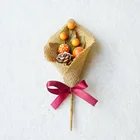 Accessories Hand Made Pine Cone And Holly Berry Accessories For Winter Holiday Home Decoration