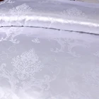 Sheet Support Customized Services Excellent Gloss Durable Zipper Closure White Jacquard Sheet Bedding Set