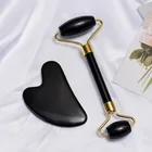 Black Jade Black Hot Selling Wholesale Black Jade Stone Natural Facial Anti Aging Jade Roller For Christmas Gift