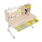 2M2KIDS Child Desk Multifunctional Children Height Adjustable Wood Study Table Ergonomic Design Folding Study Table