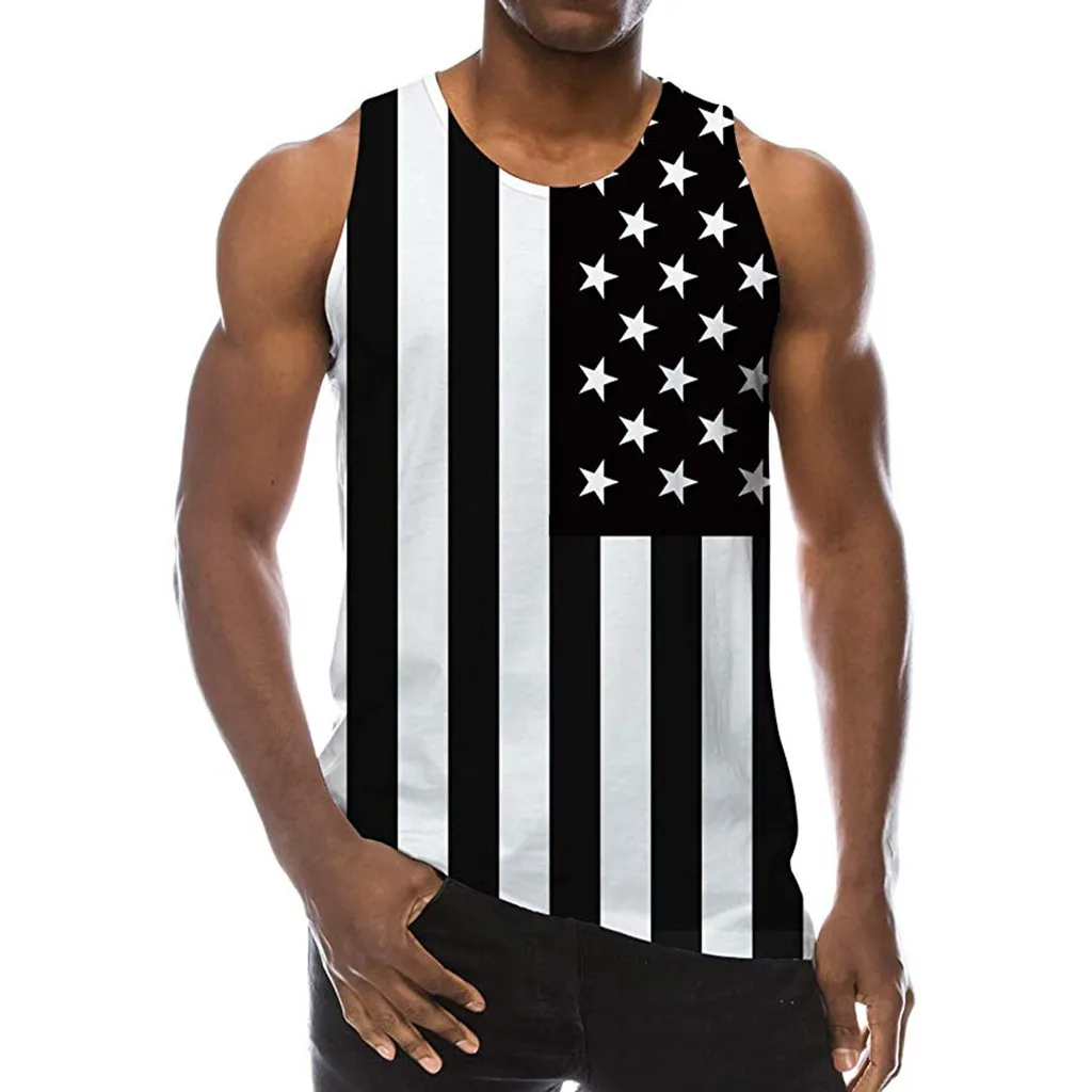 T Shirt for Men 3D Printed Vest Style Blouse Comfort Blouse Top 
