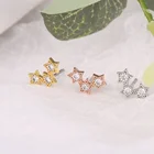 Earrings Rhinestone Star Series Gold-plated Earrings Custom Rhinestone Earrings