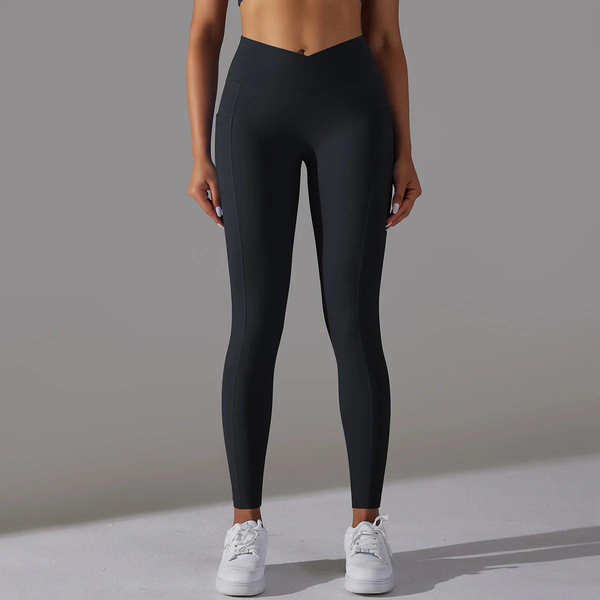 Custom Logo Gym Activewear Women's Nylon Spandex Nude Feel Butt Lift Scrunch Bum Workout Gym Yoga Pants
