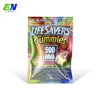 Pouch Bag Pouches Custom Private Label Resealable Candy Mylar Bag Edible Holographic Shinny Pouch For Holiday Party