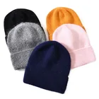 Girls Winter Wholesale Custom Girls Women Winter Hats Bright Silk Cashmere Wool Knit Beanie With Stripe