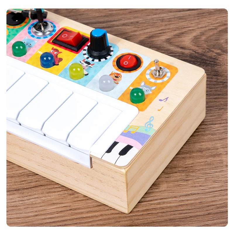 Tableau Fidget à main avec lumière LED pour tout-petits d'âge préscolaire, perception de la musique électronique, fournisseur de jouets, nouveauté 2023