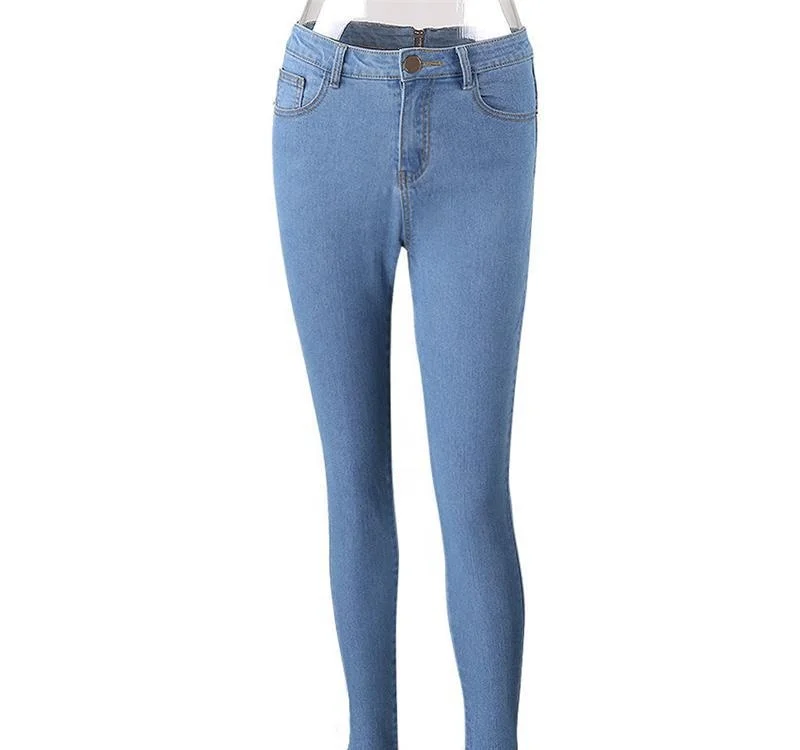 Sexy Back Zipper Pants Women High Waist Hot Bodycon Women Denim Jeans Pants