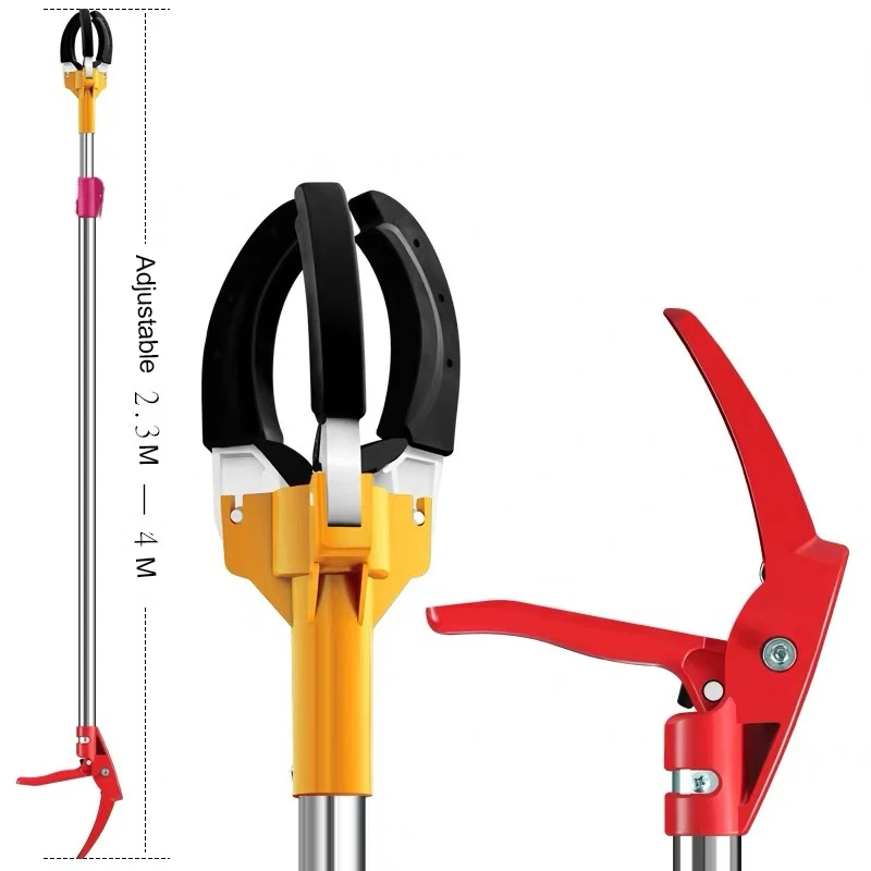 Long Handle Garden Tool Extendable Fruit Picker Three Claws High